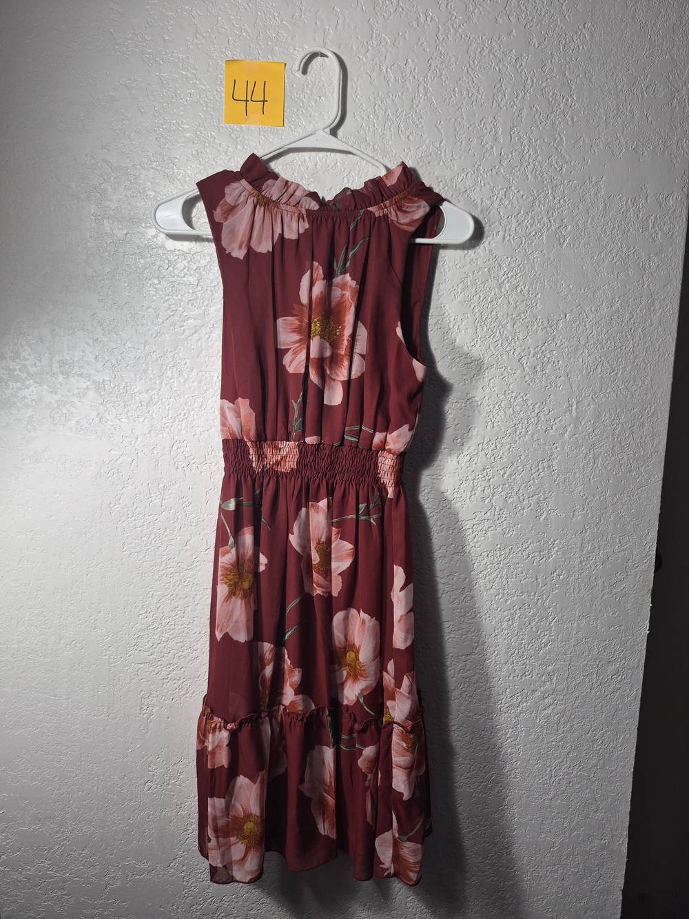 Kate + Lily Floral Ruffle Neck Sleeveless Midi Dress - Size 6